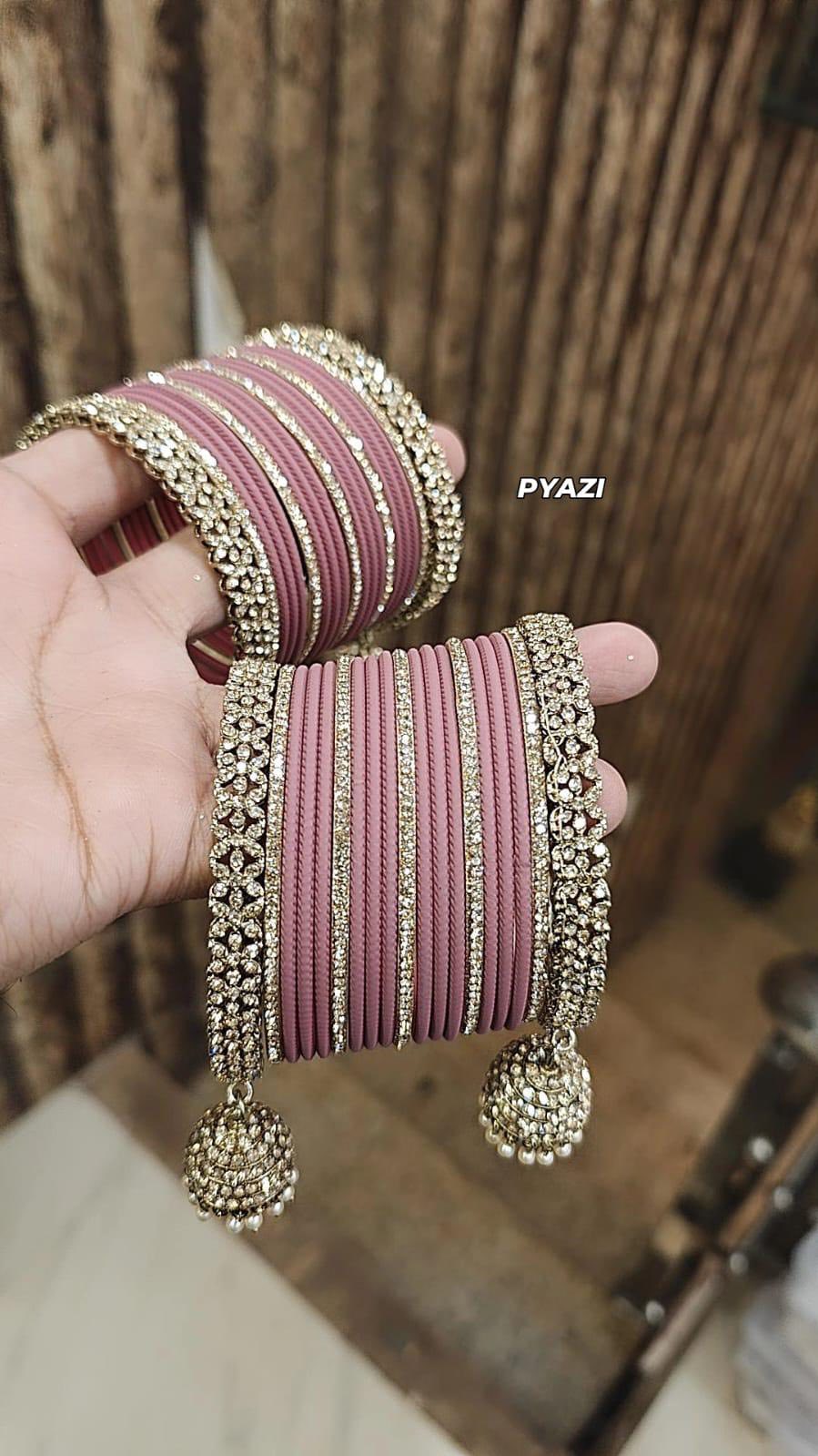 Pyazi chooda bangle stack