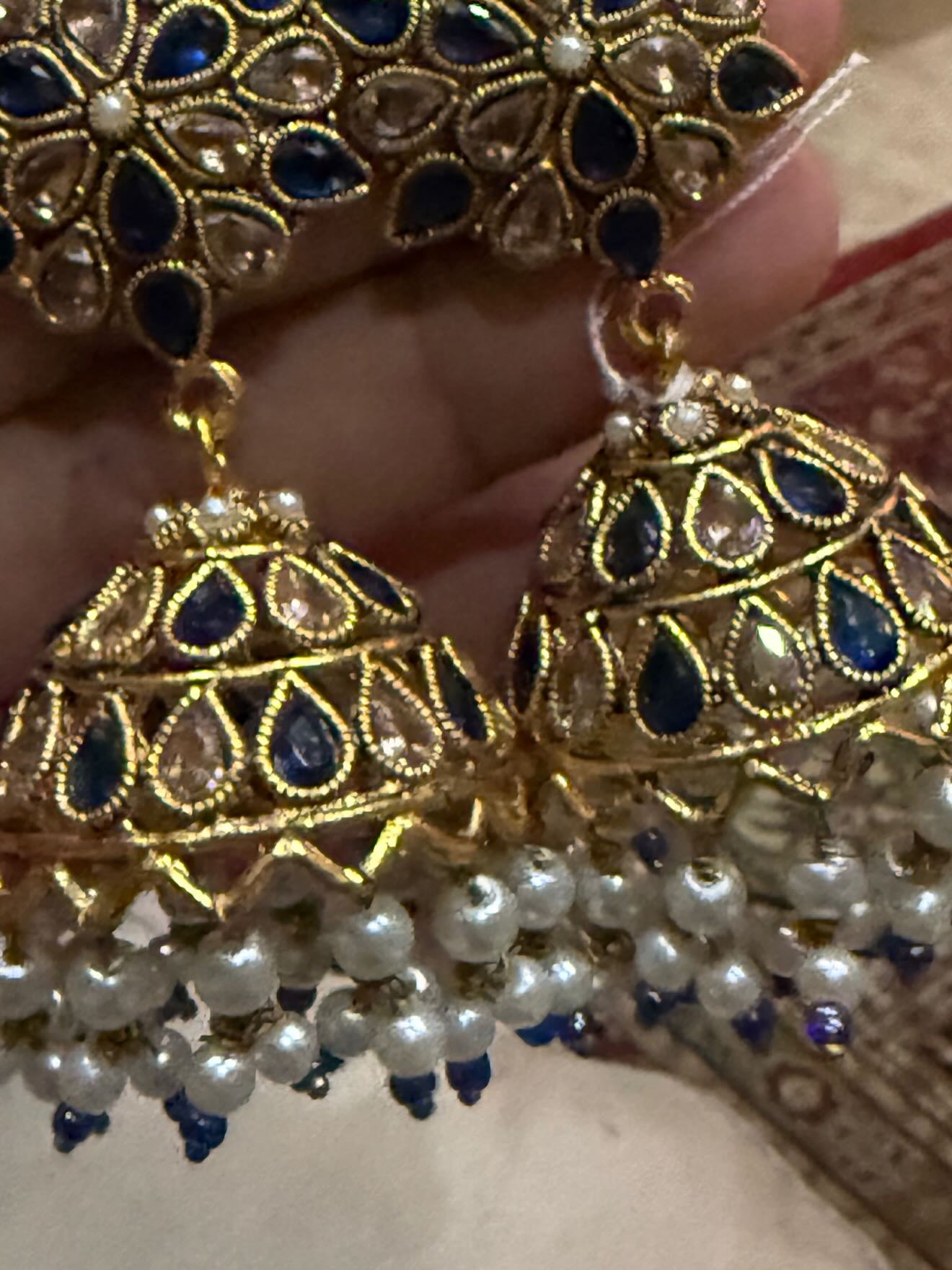 Polki sapphire detail